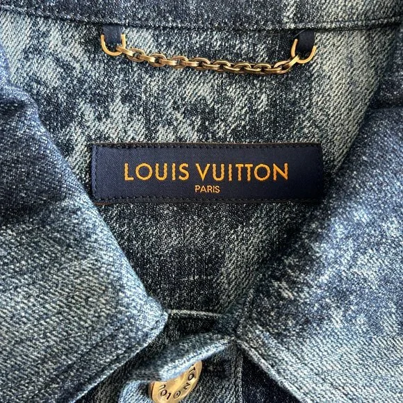 Louis Vuitton Blue Damier Salt Button Up Shirt